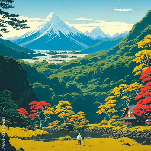 Mountains and beautiful forests 