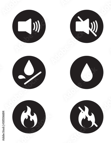 Sound, Fire, & Water Icon Sheet