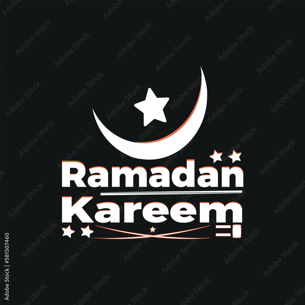  ramadan kareem text style t-shirt design,poster, print, postcard and other uses