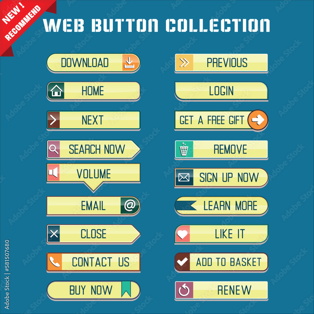 Fototapeta premium cta web button collection