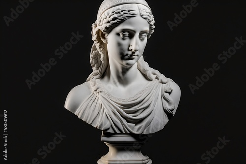 Marble Greek Goddess Bust