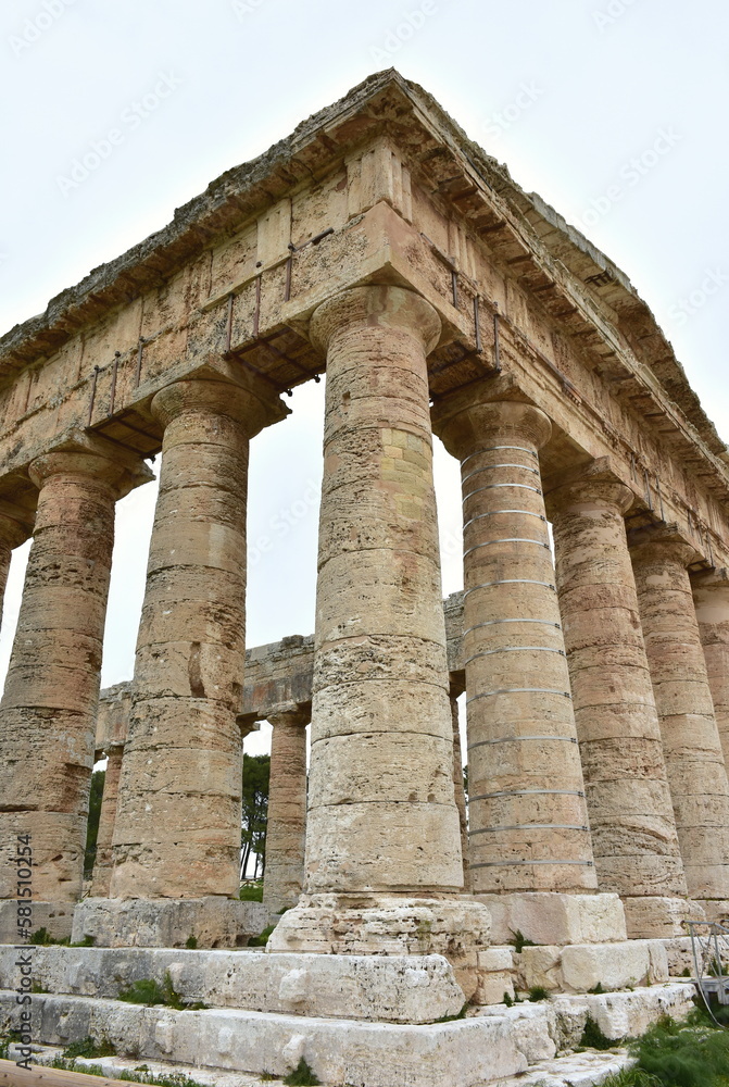 monument temple of Segesta from 430 BC in Sicily,Italy monument temple of Segesta from 430 BC in Sicily,Italy