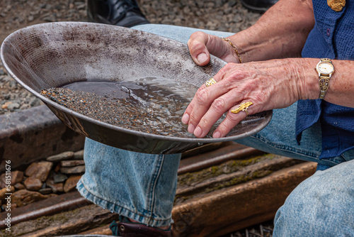Obraz na plátne Fox, Alaska, USA - July 26, 2011: Eldorado Gold Mine museum and park