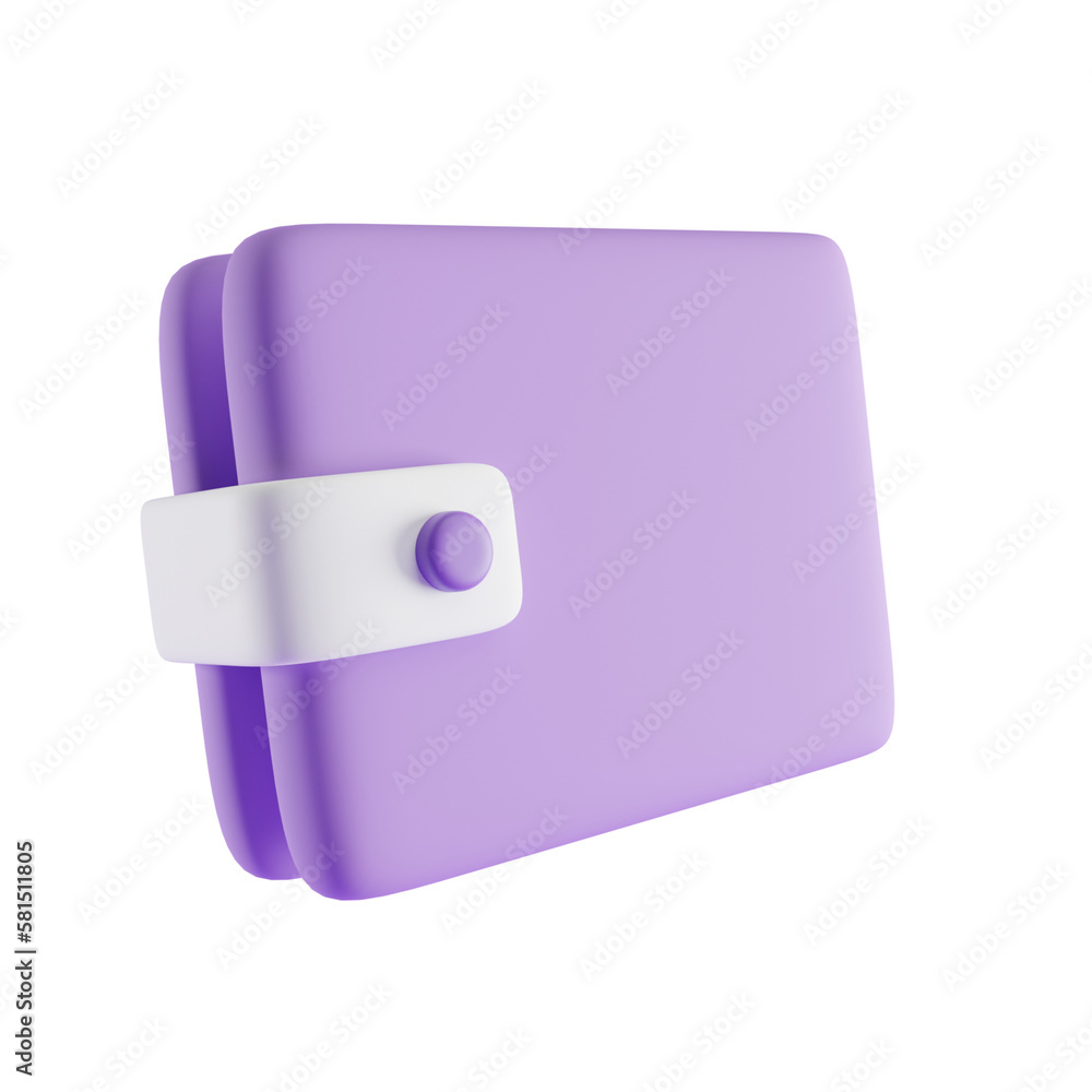 wallet 3D icon wallet 3D icon