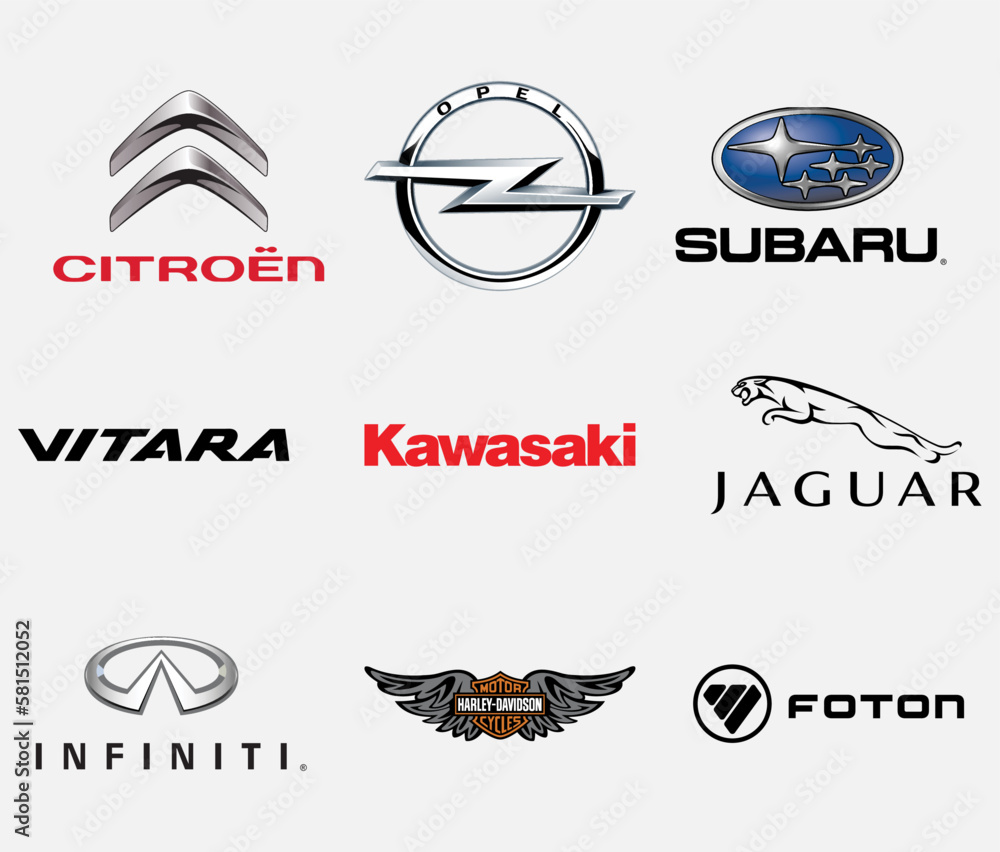Auto and Moto logo community logo design. Collection of Auto and Moto brand  logo Stock Vector | Adobe Stock