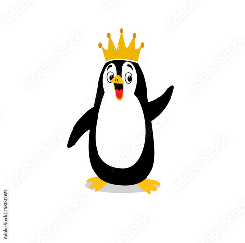 king penguin cartoon vector. clip art bee stock vector illustration	