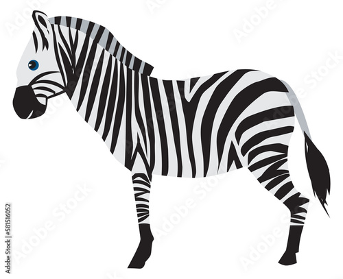 Canvas Print Zebra icon. African wild animal. Zoo symbol