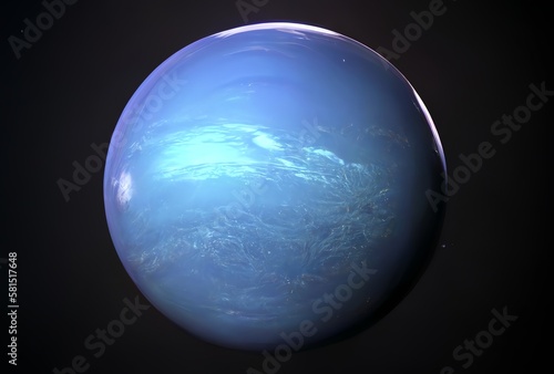 planet Neptune in space, astronomy, space exploration, heavenly bodies of the galaxy, generative ai