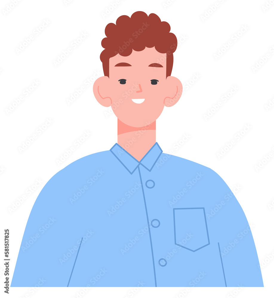 Teenager avatar. Young boy portrait. Happy kid Teenager avatar. Young boy portrait. Happy kid