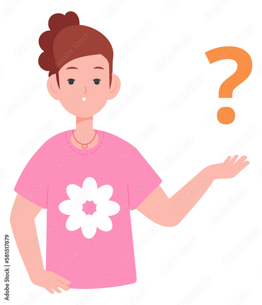 Kid with question mark. Kid looking for answer icon Kid with question mark. Kid looking for answer icon