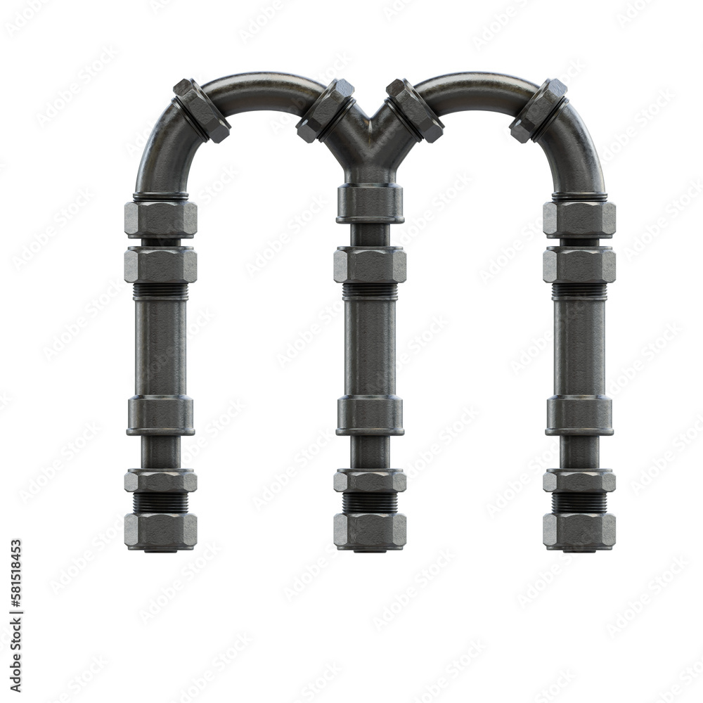 Chromium Pipes 3D Alphabet or Lettering PNG Graphics Chromium Pipes 3D Alphabet or Lettering PNG Graphics