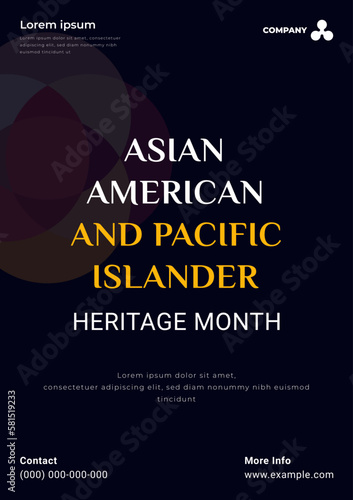 Asian American and Pacific Islander Heritage Month. Celebrating the history of Asian America in may. Design for background, poster, banner