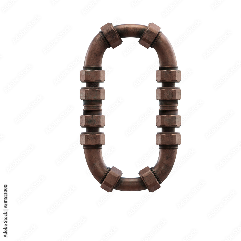Copper Pipes 3D Alphabet or Lettering PNG Graphics Copper Pipes 3D Alphabet or Lettering PNG Graphics