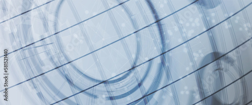 Quantum processing. Deep learning artificial intelligence. Future new technology  for business or science presentation