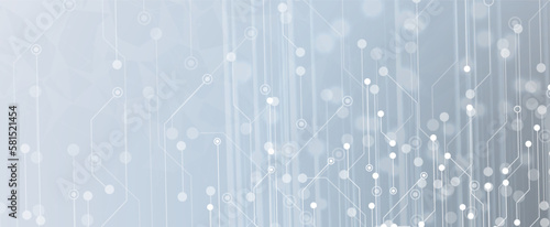 Quantum processing. Deep learning artificial intelligence. Future new technology  for business or science presentation