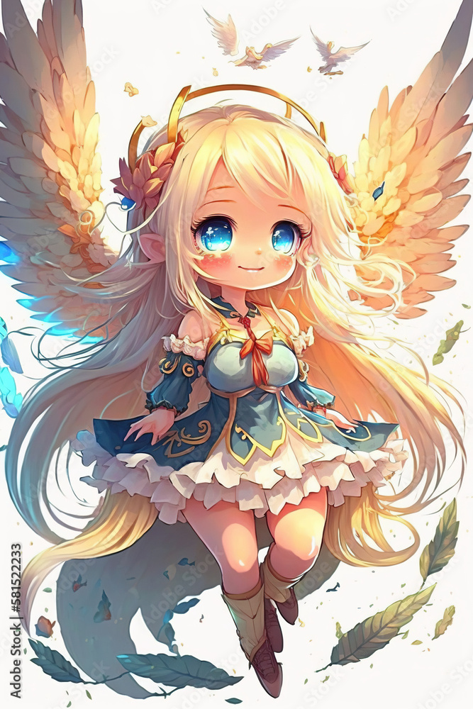 A Delightful Digital Art Character with Yellow Hair and a Playful Smile _Generative AI A Delightful Digital Art Character with Yellow Hair and a Playful Smile _Generative AI