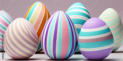 striped easter eggs