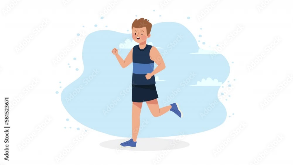 male athlete running character animation male athlete running character animation