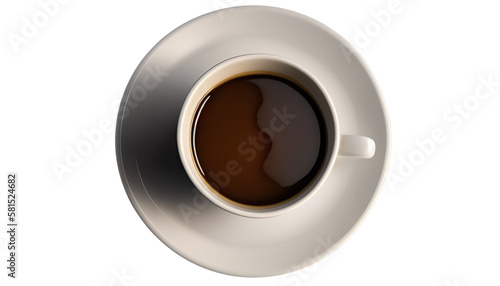 coffee cup on transparent background, 3d, high resolution