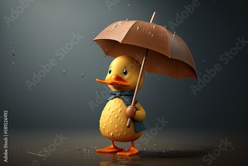 Cute Cartoon Duck Character...