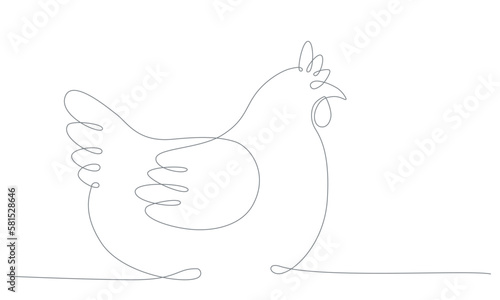 First spring bird hand draw continues one line. Vector stock illustration isolated on white background for wedding, Easter invitation or greeting card. Editable stroke. 