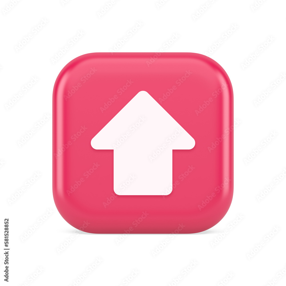 Arrow up button directional pointer cyberspace cursor 3d realistic icon Arrow up button directional pointer cyberspace cursor 3d realistic icon