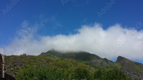 clouds above mountains in Norway