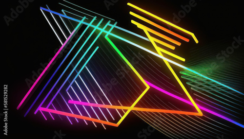 colorful neon art pattern illustration wallpaper Generative AI, Generativ, KI