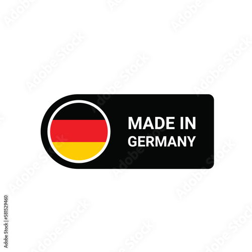 Made in Germany vector logo and Germany flags logo design
