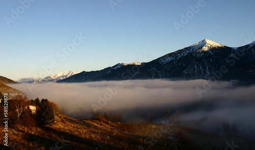 fog in the mountains