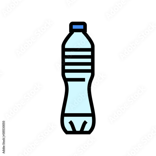 beverage water plastic bottle color icon vector illustration