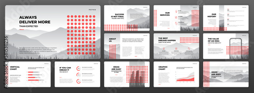 Creative Powerpoint presentation template. Modern keynote presentation background, brochure cover design, website slider, brand guidelines, proposal, pitch deck, annual report, company profile.