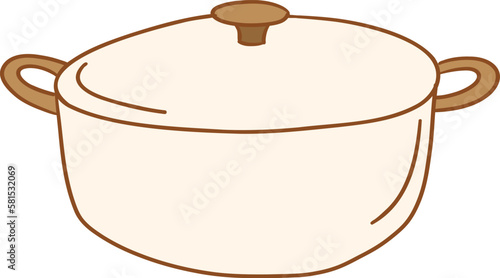 pastel kitchenware_pot with wood stick hands _file eps