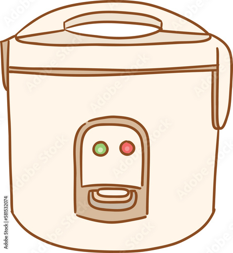 pastel kitchenware_rice cooker_file eps