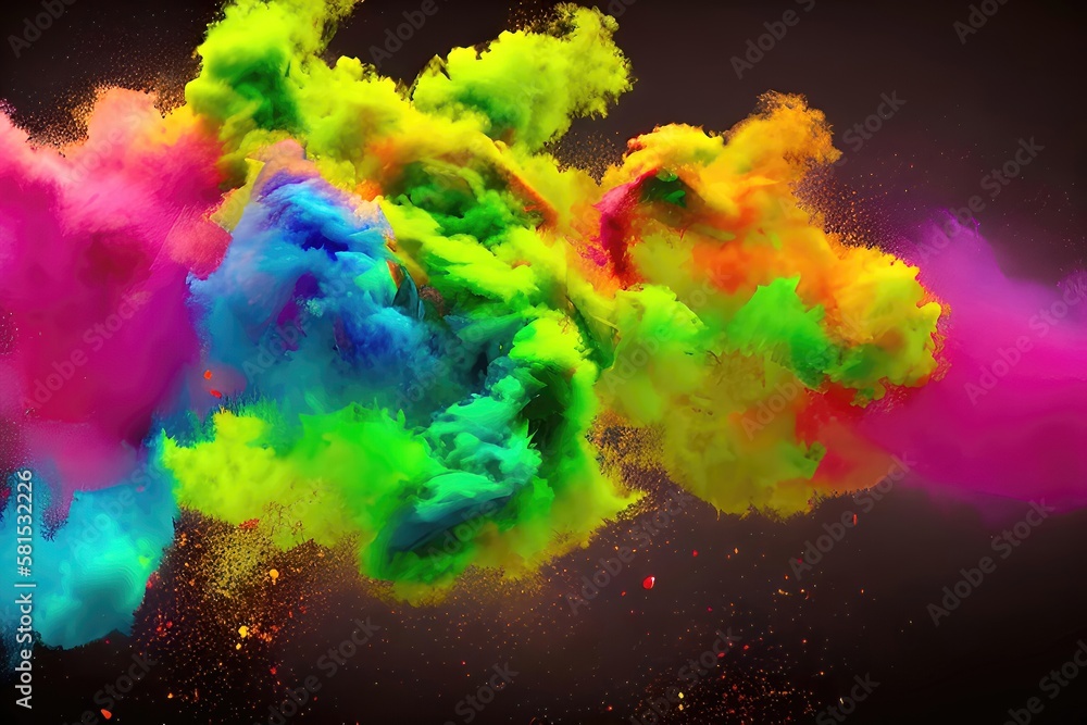 Colorful Paint Splash Texture in an Abstract Background