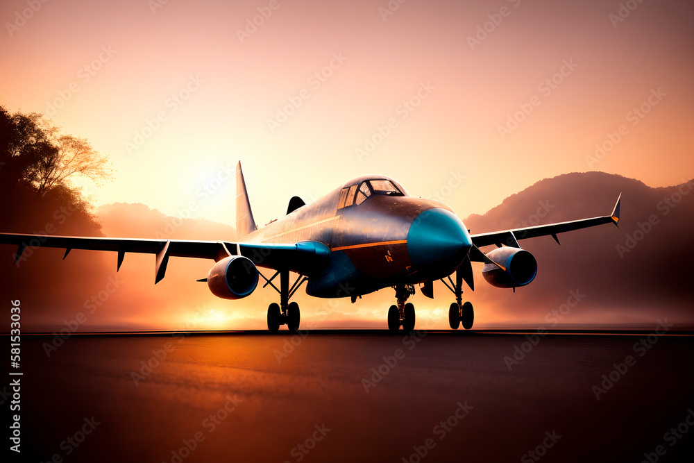 Fototapeta premium plane concept art illustrtion. Generative ai.