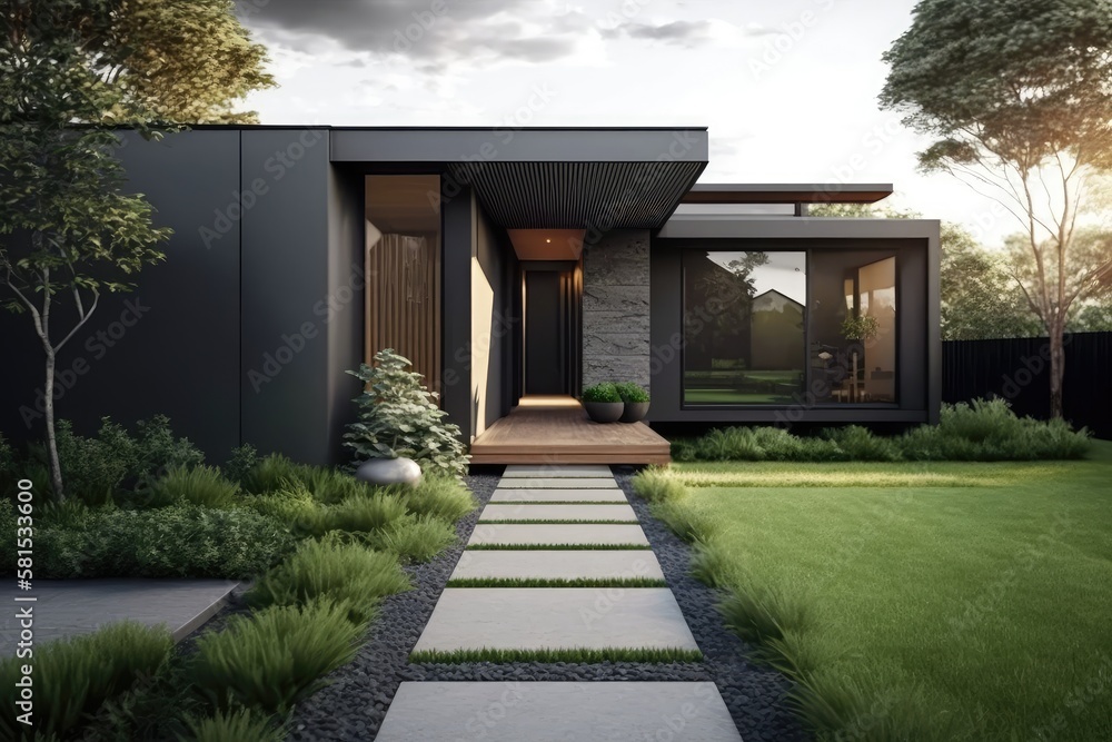 Illustration of a modern house - Created with generative AI
Illustration of a modern house - Created with generative AI