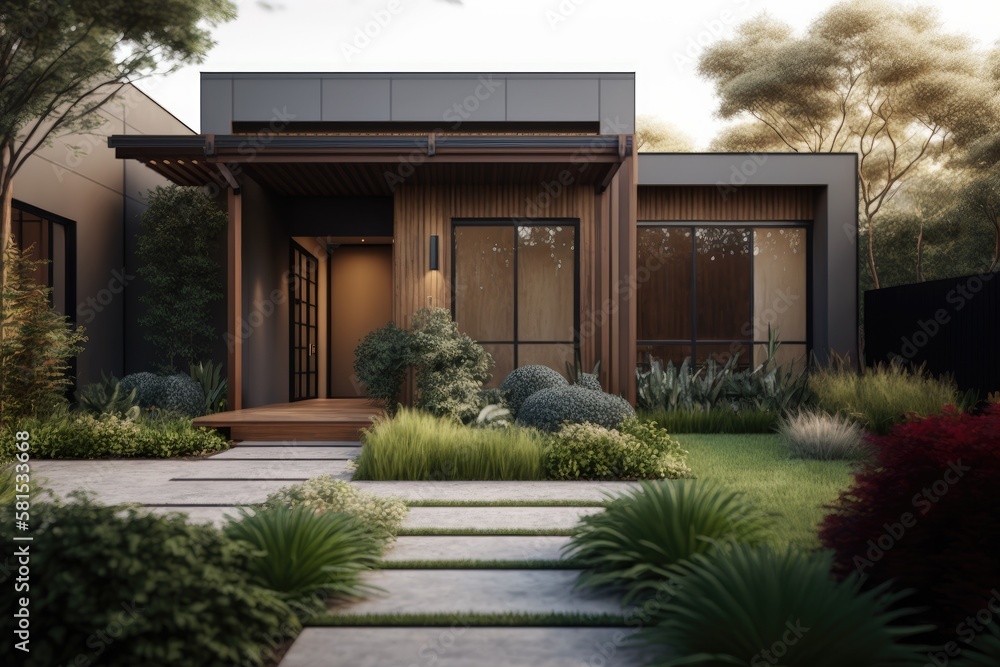 Illustration of a modern house - Created with generative AI
Illustration of a modern house - Created with generative AI