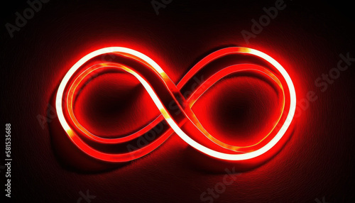 red infinity forever endless symbol sign Generative AI, Generativ, KI