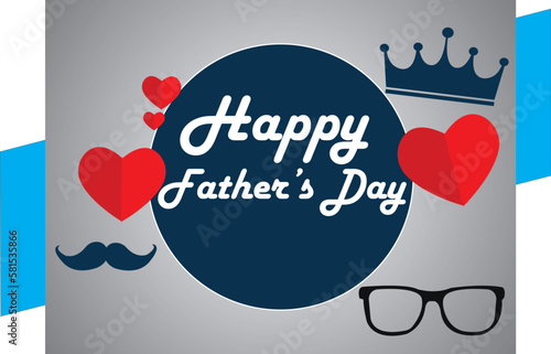 Happy father's day vector design photo