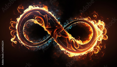 fire infinity forever endless symbol sign Generative AI, Generativ, KI