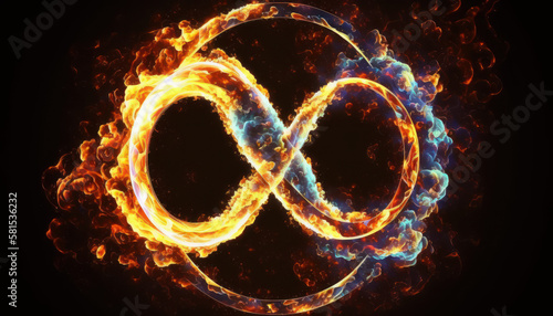 fire infinity forever endless symbol sign Generative AI, Generativ, KI