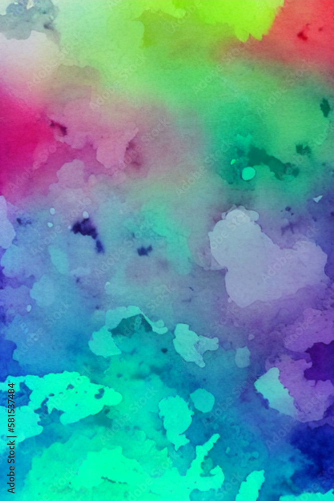 colorful stains abstracy background watercolor illustration generative AI