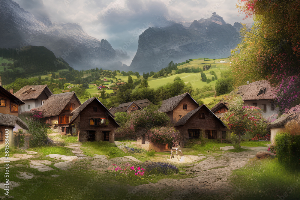 swiss mountain village swiss mountain village