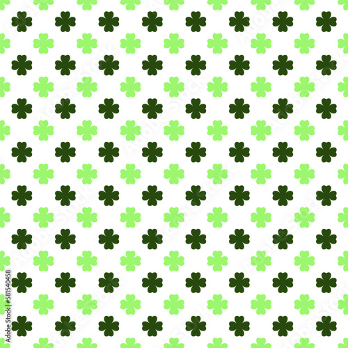 Green clover seamless pattern