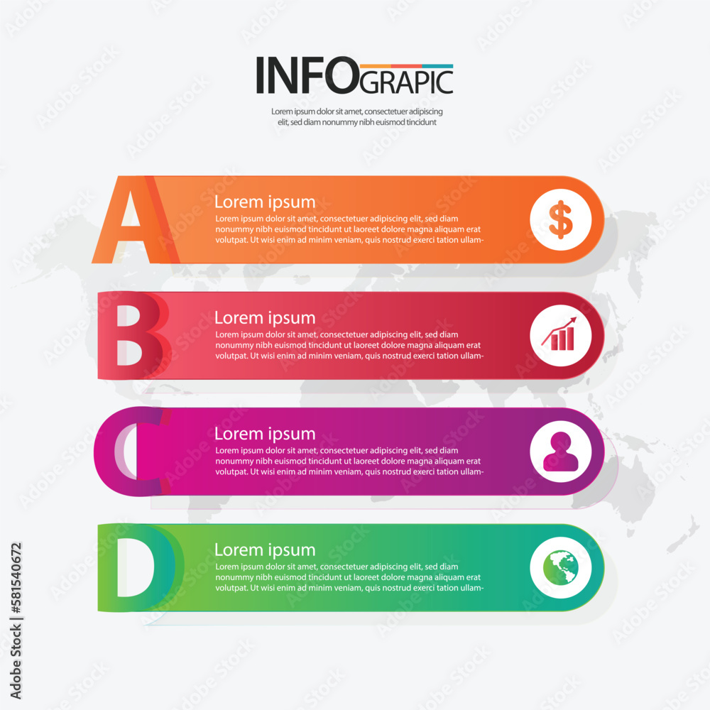Infographic steps collection flat design. Can be used for workflow layout, diagram, business step options, banner, web design - Vector Infographic steps collection flat design. Can be used for workflow layout, diagram, business step options, banner, web design - Vector