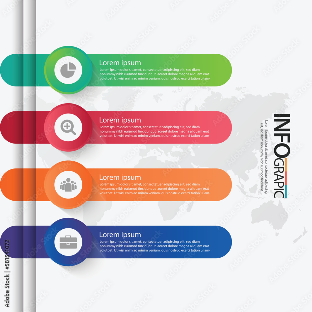 Infographic steps collection flat design. Can be used for workflow layout, diagram, business step options, banner, web design - Vector Infographic steps collection flat design. Can be used for workflow layout, diagram, business step options, banner, web design - Vector
