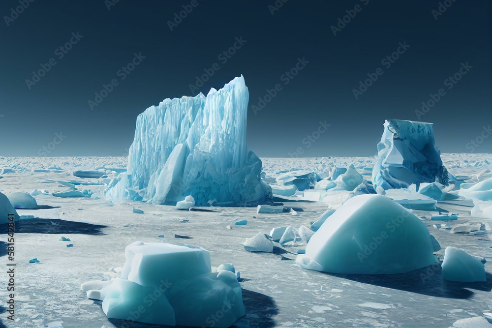 Melting Glaciers and the Impact on Polar Bears A World Environment Day Concept. Generative AI