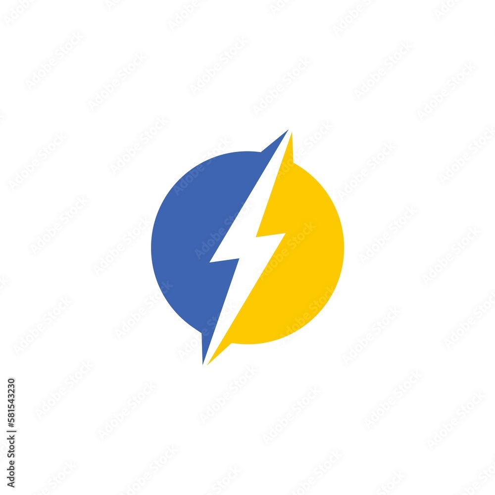 Creative Electrical Concept Logo. Flash Electric Icon isolated on white background Creative Electrical Concept Logo. Flash Electric Icon isolated on white background