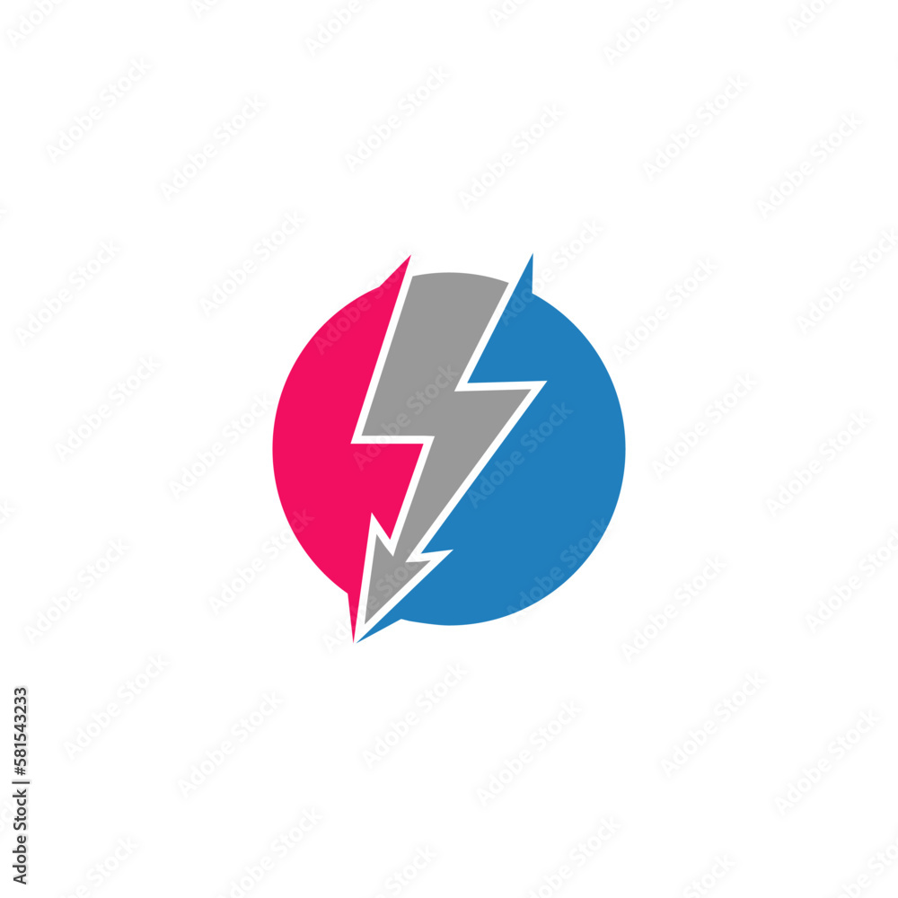 Creative Electrical Concept Logo. Flash Electric Icon isolated on white background Creative Electrical Concept Logo. Flash Electric Icon isolated on white background